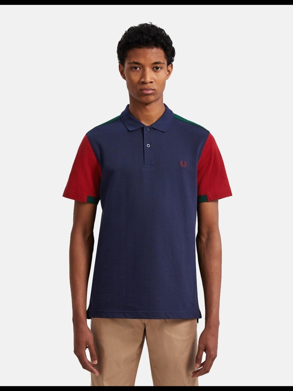 Fred Perry Bold Cuff Insert Pique Polo Shirt Carbon Blue,Green,Red RARE TO FIND